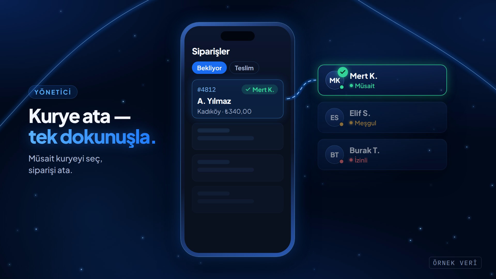 Aura Fast: Assign a courier with one tap